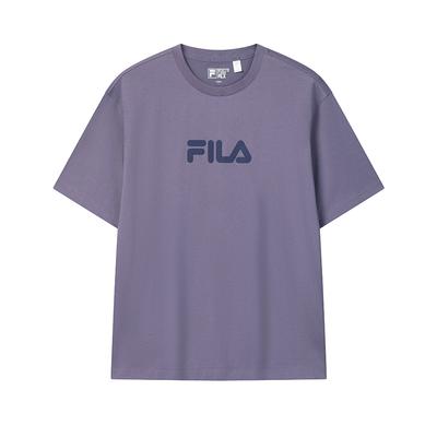 Fila Original Colorido Moda Simples Clássico Retrô Logo Grande Esportivo Moderno Casual Versátil Confortável Solto Manga Curta Camiseta F51U619102FPU