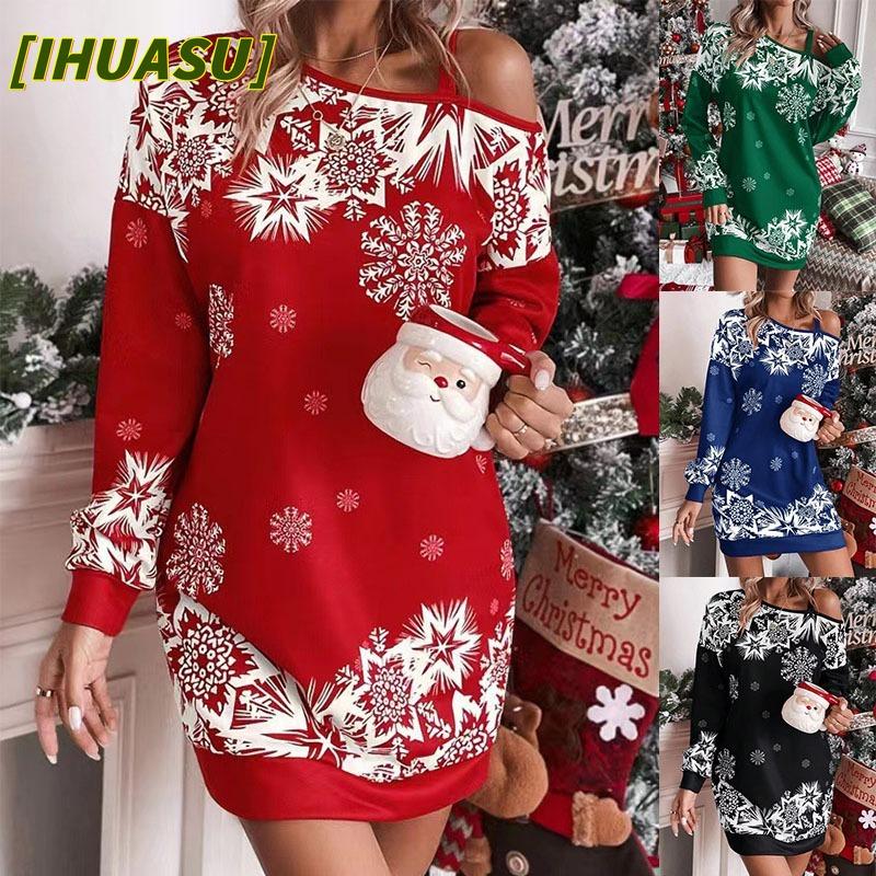 IHUASU Fashion Autumn Winter Long Sleeve Casual Dresses