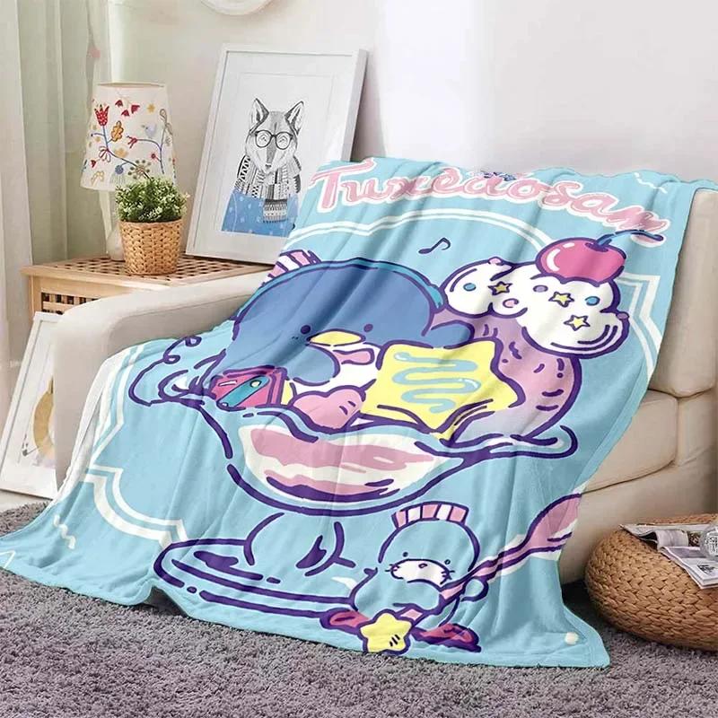 6 Sizes Tuxedo Sam Blanket Japanese Style Soft Flannel Throw Fluffy Bed Comfortable Home Four Season Warm Blanket Baby Gift