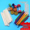 Colorful Natural Round Wooden Sticks for DIY Toys and Learning Counting