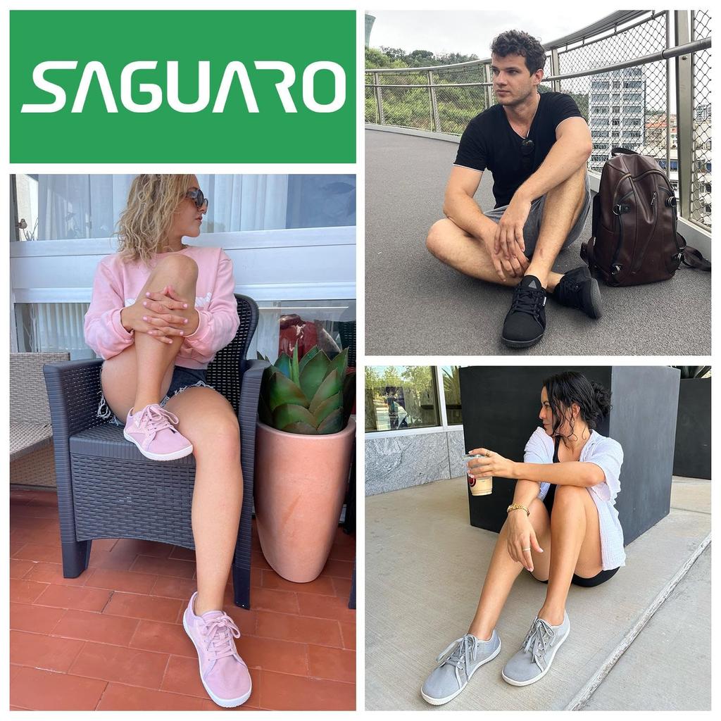 SAGUARO Barefoot Shoes for Men and Women, Wide, Portable, Minimalist, Breathable, Non-Slip, Casual Shoes, Unisex, Black, Size 27.0 cm