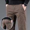 Autumn and Winter Thickened Men's Casual Pants Elastic Loose Straight Slim Business High-end Versatile Long Pants Men's Clothing