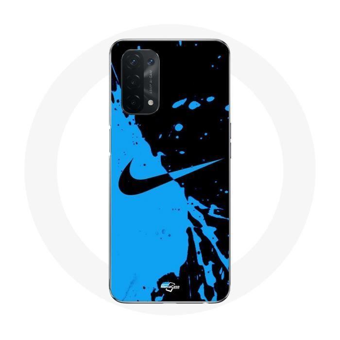 Coque pour Oppo A74 Nike Logo Bleu et Noir
