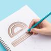 4 In 1 Deli Fizz Metal Ruler Stationery Set Aluminum Alloy Multifunctional Combination Ruler Triangle Protractor for Drawing