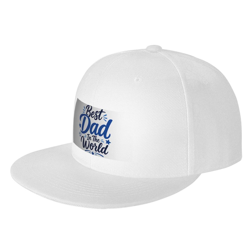 Fashion Best Dad In The World Flat Brim Sun Hat Campus Cap Womens