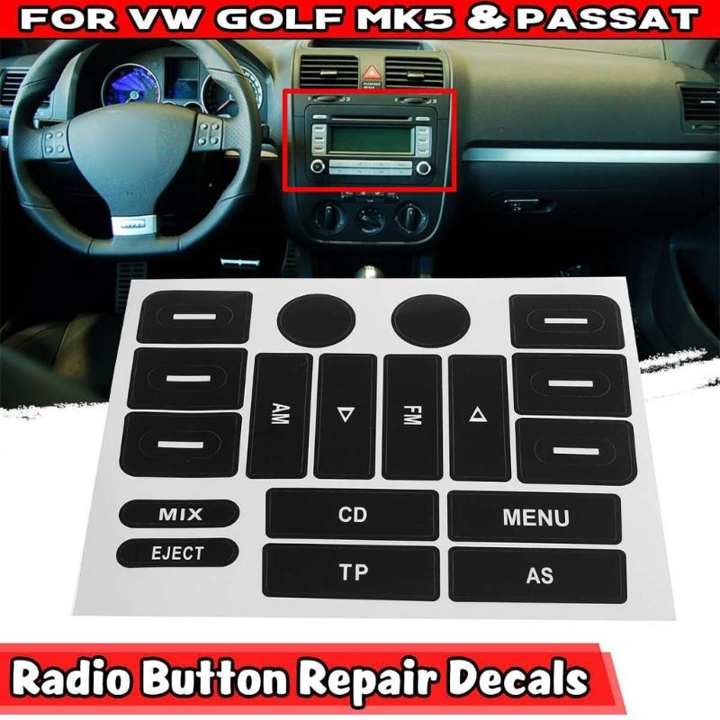 Praktische Auto Navigation FM Radio Taste Reparatur Aufkleber Aufkleber Abdeckung Anti Korrosion Dekoration Geeignet Für Golf MK5