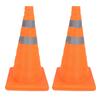 2Pcs Traffic Safety Cones Foldable Multi Purpose Pop Up Cone with Reflective Collar Orange for