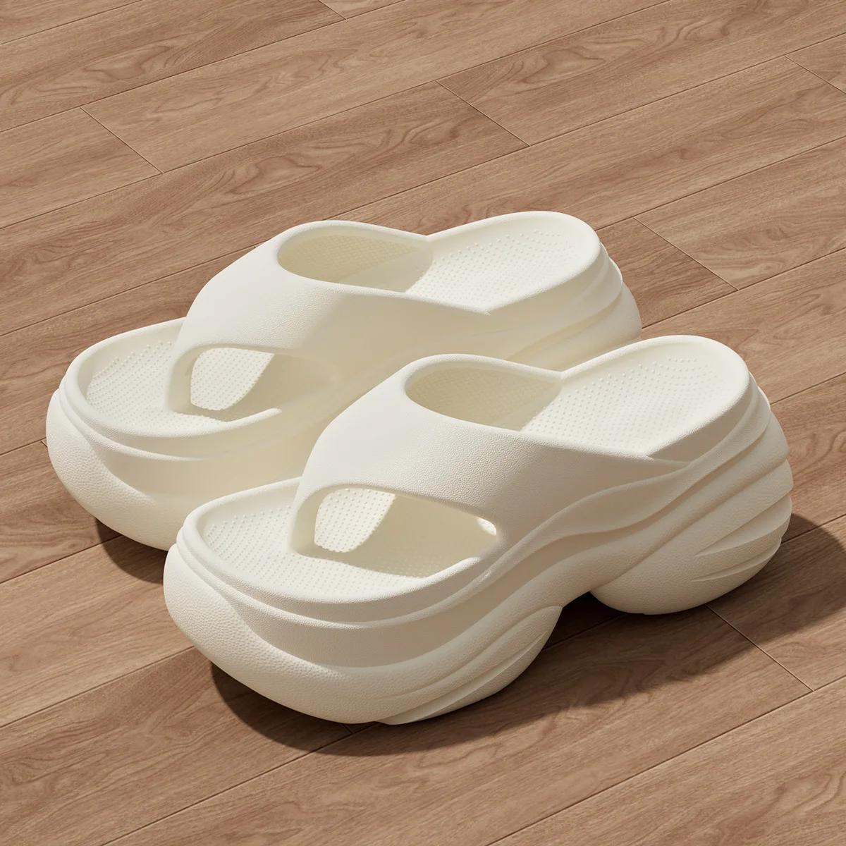 

Fashion Women s Summer Thi Bot Sandals Casual Hollow out Design mid Heel Beach Slippers Anti-Slip Small Size Increase Clogs 36-37