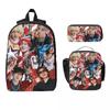 DUH! P1Harmony Kpop Kids Backpack Lunch Box Pencil Boxes for Boys Girls Kindergarten Backpacks Kawaii School Bag Bookbag Set