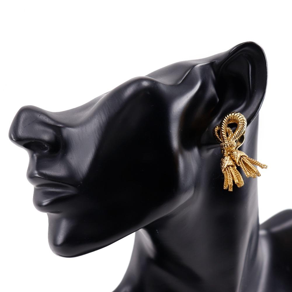 Sonia Rykiel Tassel Earring Plated Gold 17.3g Women Used