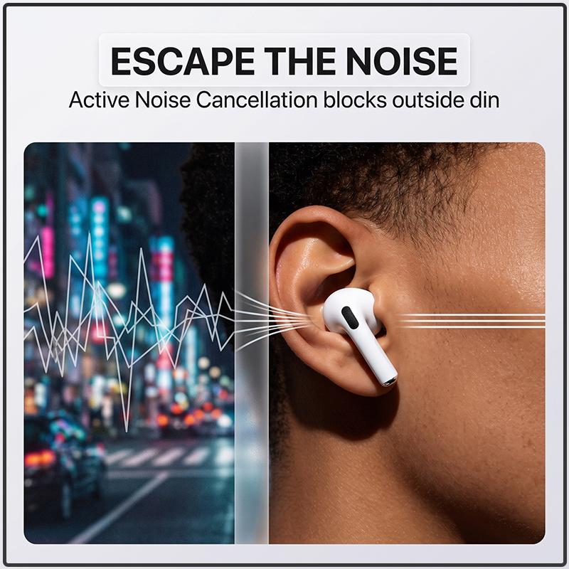 Air Pro 3 True Wireless Earbuds Lightweight Pocket Size All-Day Comfort 6 Hours Playtime Noise Isolation Bluetooth Earphones