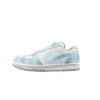 Big Vast Water Wave Pu Low Top Skateboard Shoes Unisex Blue 355152-106(Team239-)