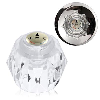 Modern Clear Acrylic Shower Handle Replacement With Offsets Hole Design Bathroom Faucet Knob Upgrades Quick Installation