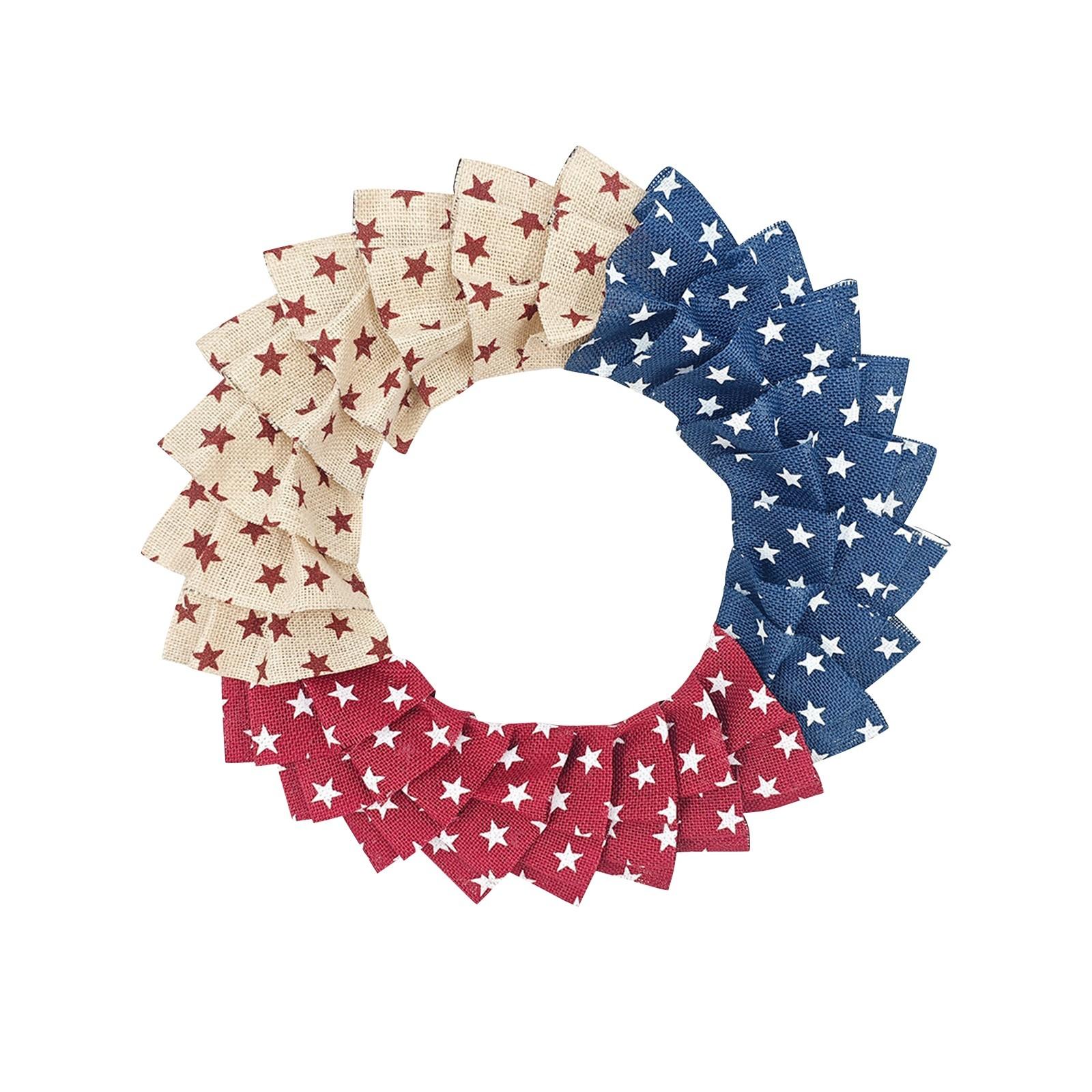 Hanging Door Sign, Wooden Independence Day Doorplate, Wreath One Size белый