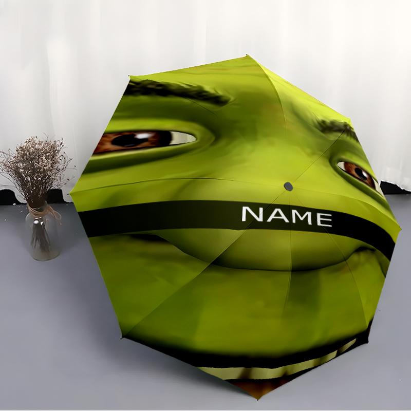 Personalized Name S-Shrek Print Umbrella - Automatic Open/Close, Eight-Rib Durable Frame, Automatic Folding Umbrella