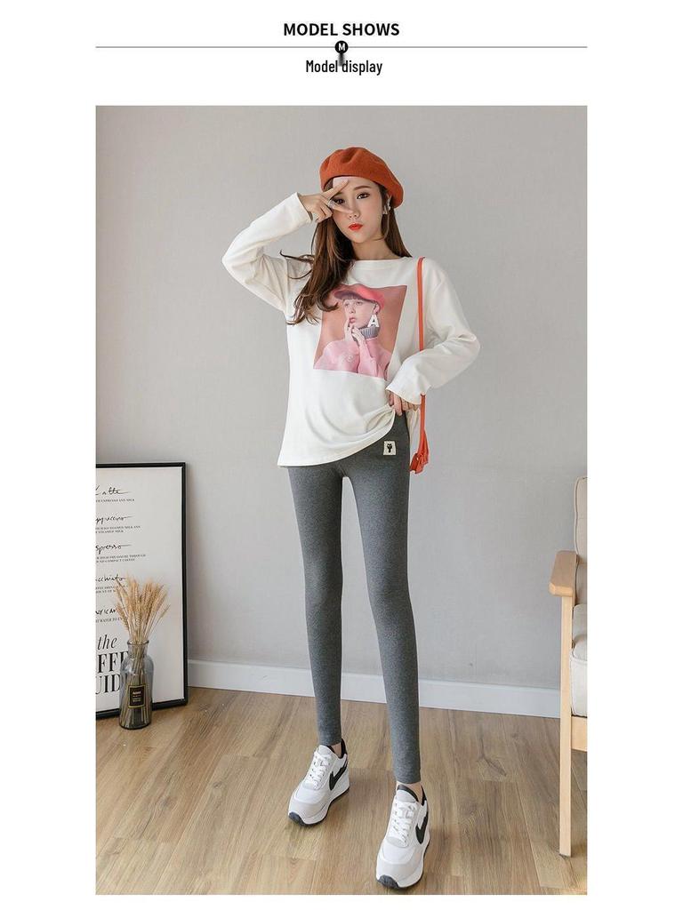 Umstands-Modal-Leggings - Übergröße, Hohe Taille, Bauchstütze, Neun-Punkte-Länge, Frühjahrs-/Sommerbekleidung