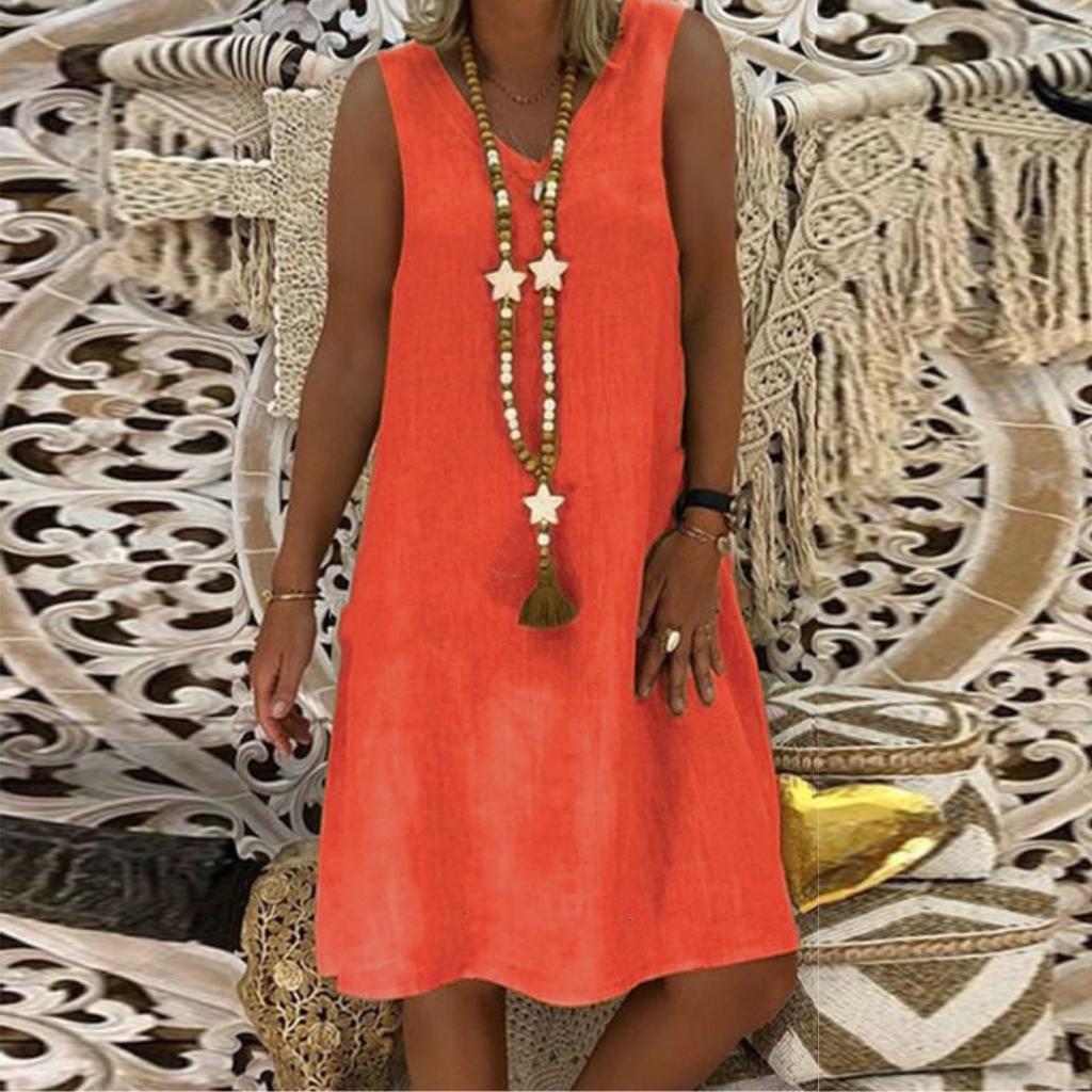 Women's Casual And Fashionable Solid-color Dress