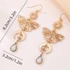 Retro Moths Moon Sun Jewel Pendant Earrings Ladies Charm Personality Combination Cutout Pattern Jewelry