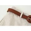 Kaslead New Arrival Women's Clothing Fashion Style Stripes Belt Lightly Mature Casual Culottes 1478110 104