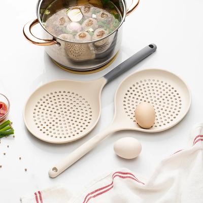 Large Silicone Food Strainer Spoon Drainage Gadget Durable Cooking Spatula Colander Soup Strainer Household Kitchen Utensils