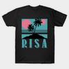 Men Black Print T-shirt Star Trek Planet Risa Vacation No-Cut Transfer Paper Print Cotton Tshirt