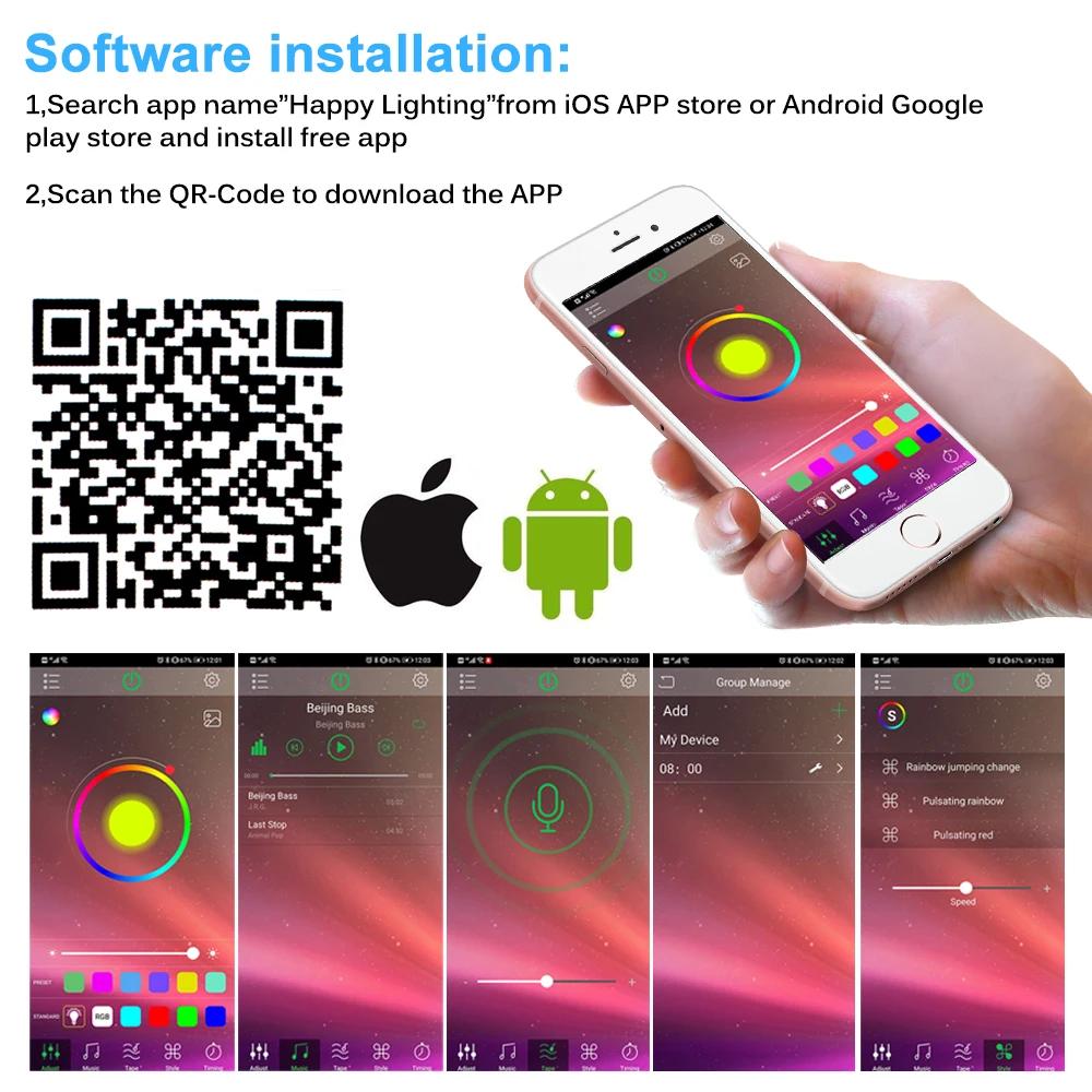 Music  RGB Led Controller DC5-24V Bluetooth Control 40 Keys 16 Million Colors with Timer Mode for 5050 2835 Strip