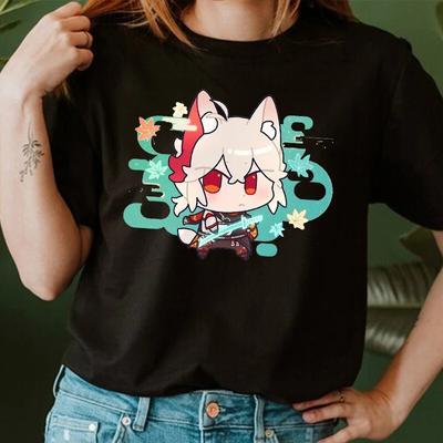 Game Genshin Impact T Shirt Kawaii Cartoon Character Tops Women Fashion Streetwear Japan Style Tee Women Unisex Casual Camisetas