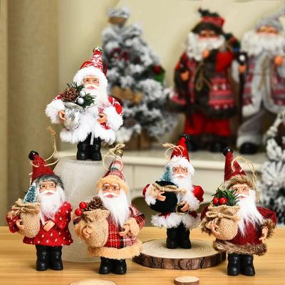 Basteln Kreative Figur Kindergeschenk N1N Heimtischdeko Hängeanhänger Weihnachtsdekorationen Santa Figur Weihnachtsmann Puppe