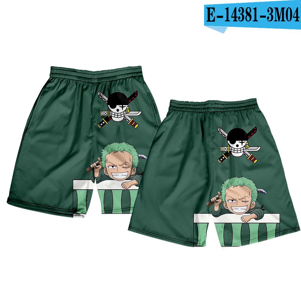 

Новые дышащие мужские пляжные шорты с 3D-цифровой печатью One Piece Anime Peripheral Character Series M