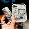 Cute Cartoon Foldable Mirror Comb Combo Portable Travel Beauty Accessory Compact Daily Tool Lovely Practical Student Gift Makeup