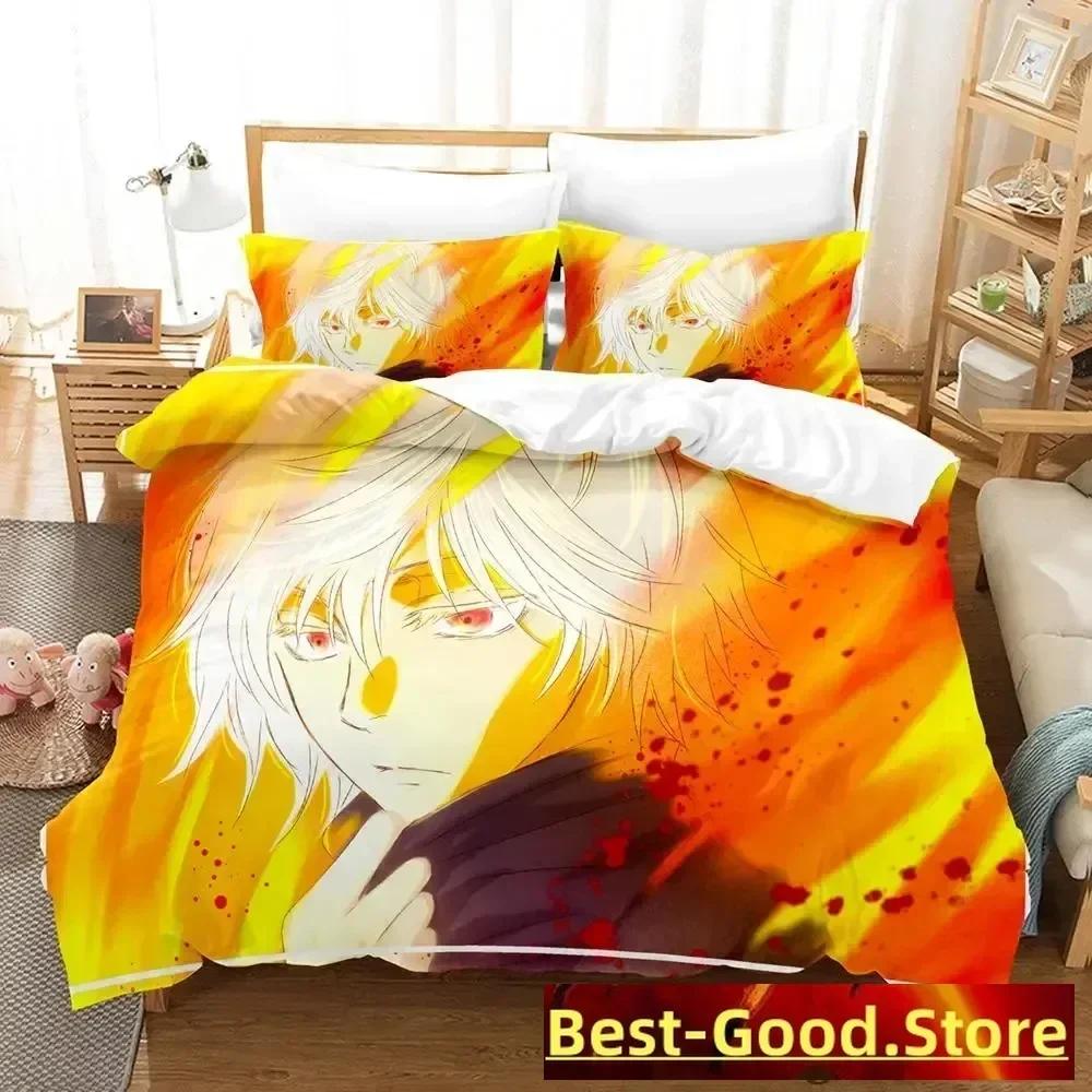 Cool Hell's Paradise Bedding Set Duvet Cover Sheet Printed Bed Set Pillowcase Bed Full Queen King Size Comforter Bedroom