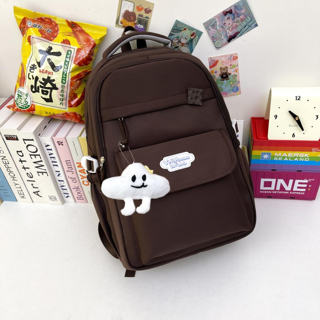 Schoolbag new high-value Japanese ins fresh and sweet macaron backpack girl student large-capacity backpack