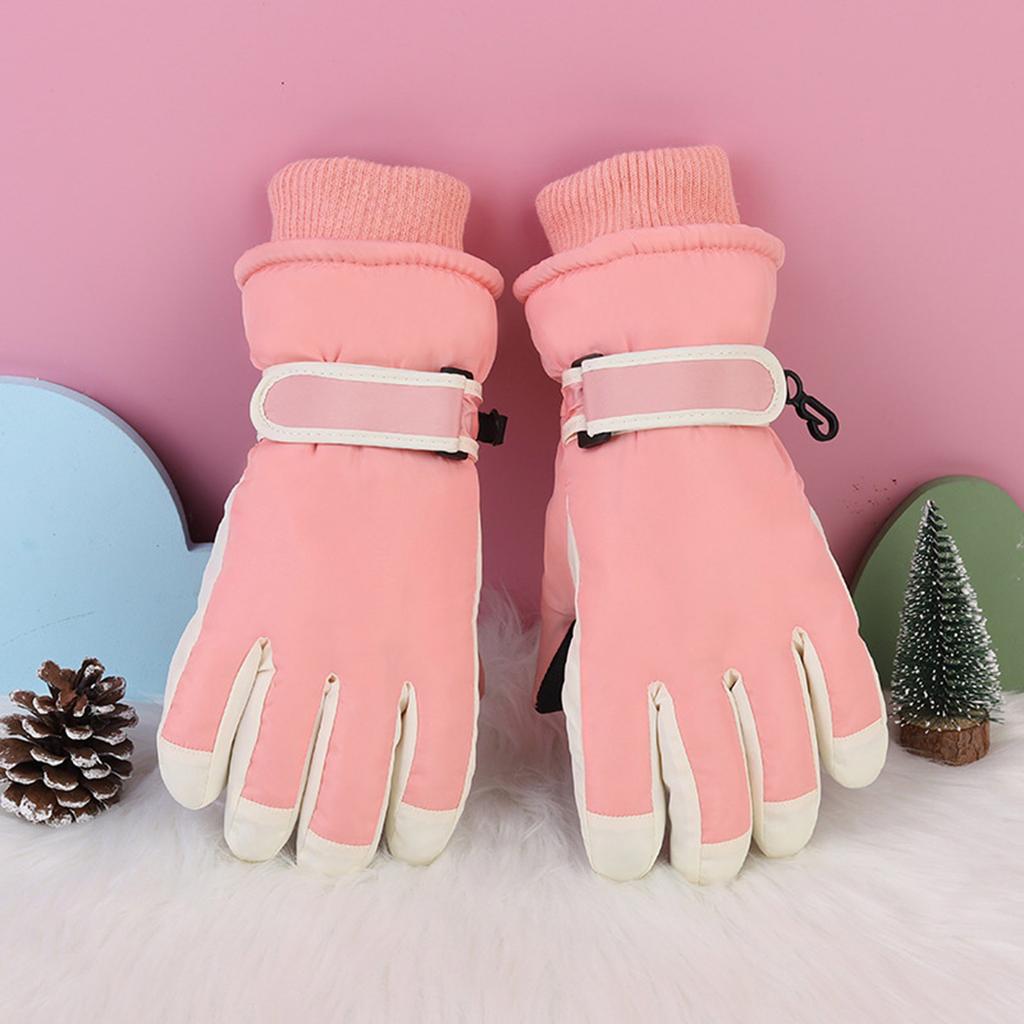 Kids Winter Mittens Soft & Breathable Fleece Lined Mitts Comfortable Warm Skiing Gloves for Children Snow Adventures
