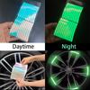 SEAMETAL Car Wheel Hub Warning Sticker Bike Motorcycle Car Reflective Rim Tape Strip Dazzling Luminous Stickers Car Accessories