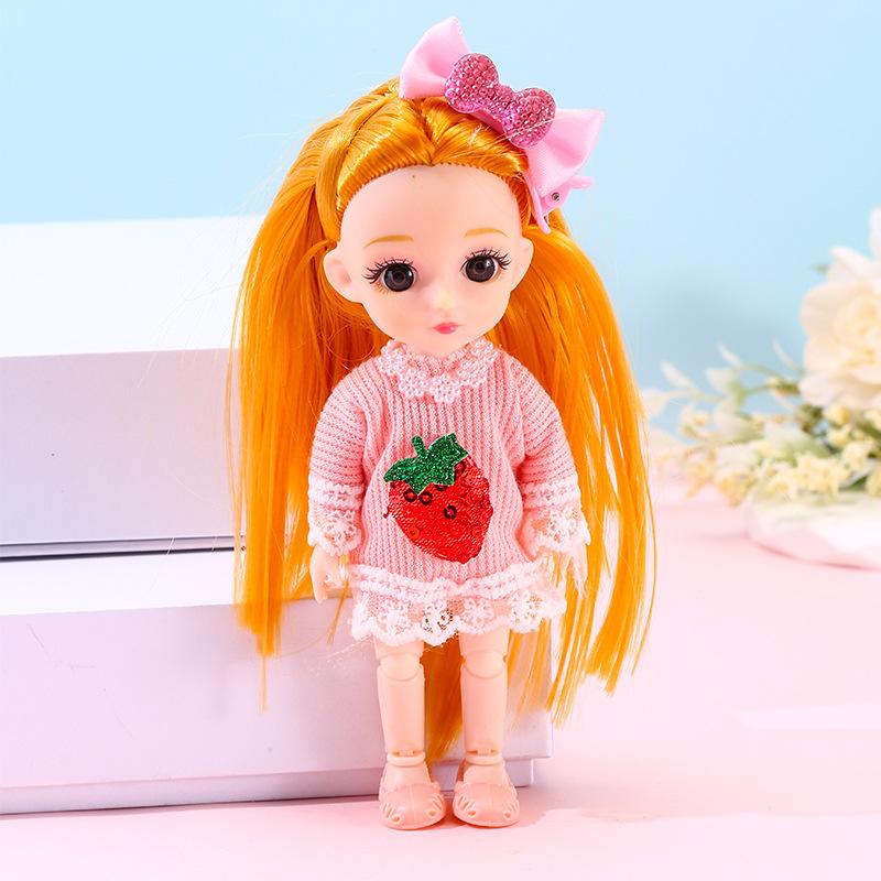 

17см Кукла Принцесса Сяо Мэнмэн для переодевания красный/розовый