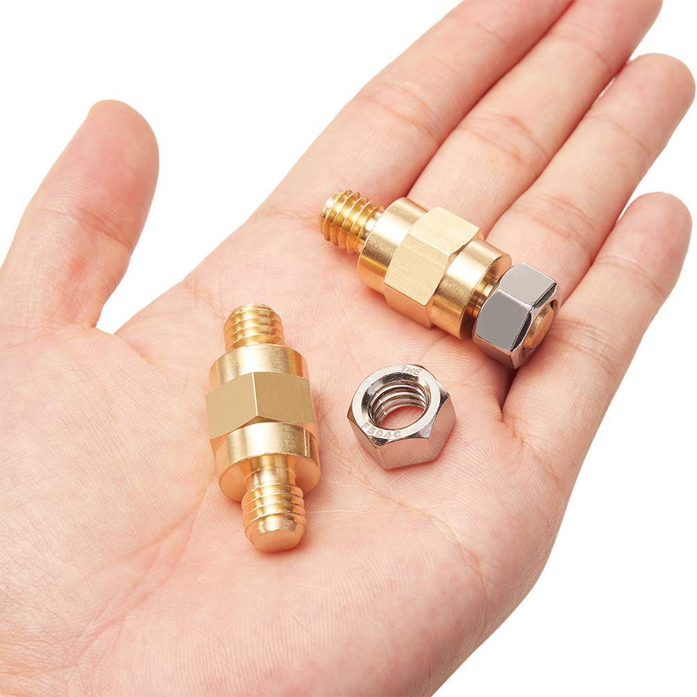 Side Post Battery Terminal Bolt Compatible with GM and Other Accessories to Battery,Standard Battery Post Stud Extender Screws 3/8 16 Stud Bolts,Pack