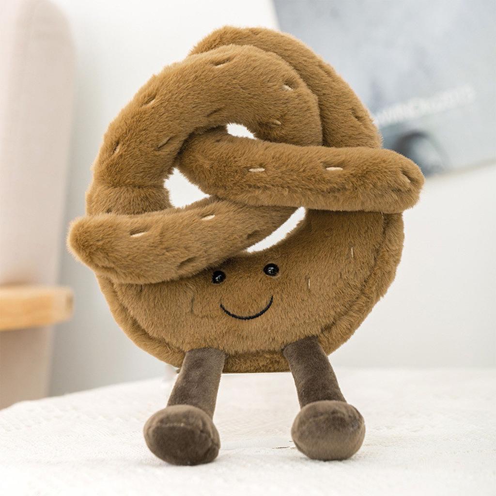 Cute Plush Bread Toy Stuffed Food Pretzel Croissant  Bread Soft Doll Kids Toys Birthday Gift