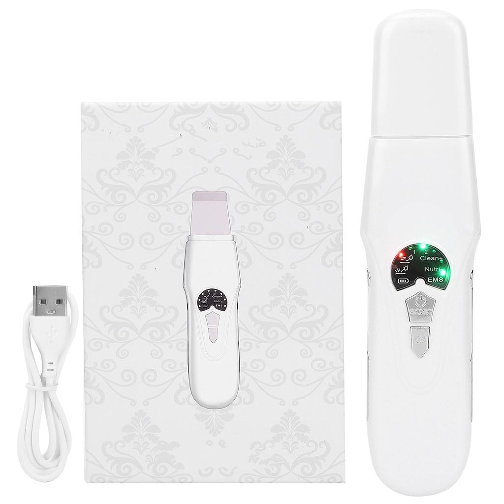 Facial Skin Scraper Ultrasonic Skin Scrubber Spatula 2 Gears Vibration Pore Cleaner Face Scrubber