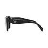Prada Avant-Garde Comfortable Logo Side Letter Irregular Shape Sunglasses Unisex Sunglasses Black PR19ZS1AB5S0