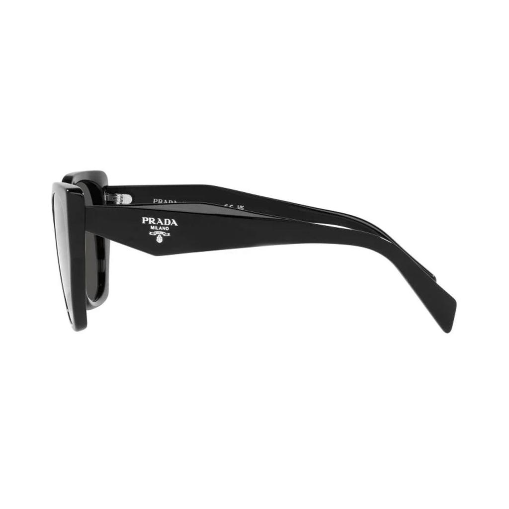 Prada Avant-Garde Comfortable Logo Side Letter Irregular Shape Sunglasses Unisex Sunglasses Black PR19ZS1AB5S0