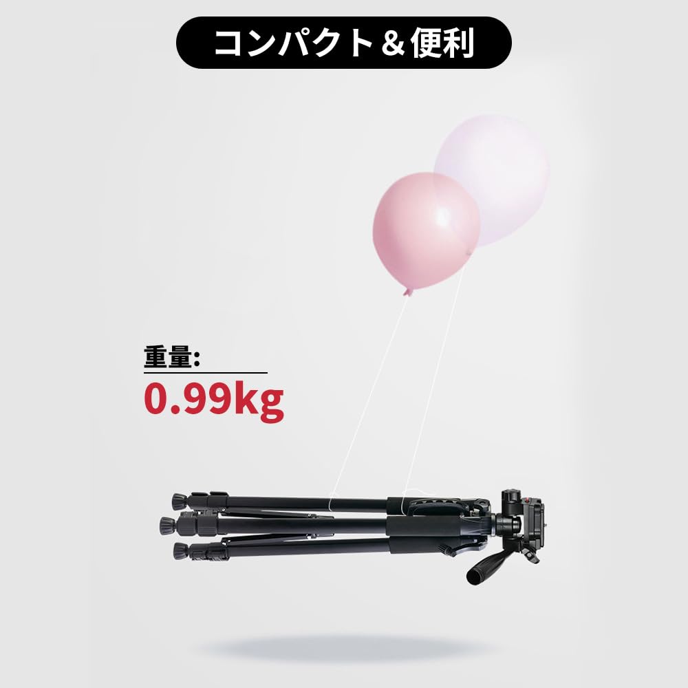 Glvaner Tripod Smartphone Smartphone Holder Head with Storage Bag Smartphone Tripod 152cm Photography Tripod Stand Aluminum Video Camera SLR Carrying