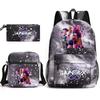 Kpop Dämonenjäger Kinderrucksack mit atmungsaktivem Oxford-Stoff für Schule und Freizeit
