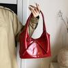 Versatile Bow Underarm Big Bag Women's 2026 New Fashion Oil Wax Leather Commuter Bag Autumn and Winter Texture Tote Bag