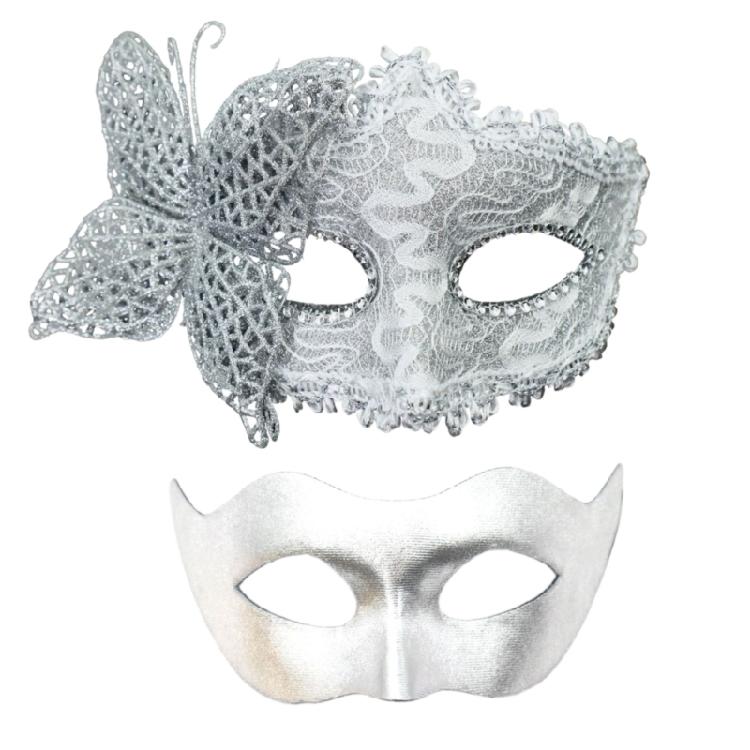 Couple Masquerade Mask for Men Women Halloween Wedding Half Face Masquerade Costume Mask Masquerade Costume Accessory