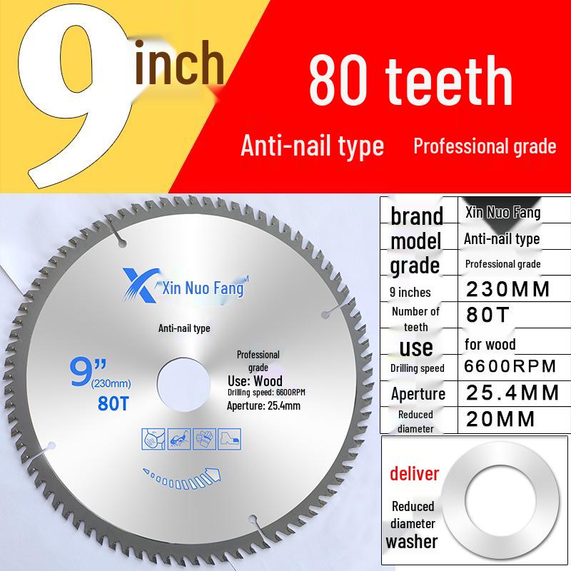 High-Speed Steel & Tungsten Circular Saw Blade for Wood & Aluminum, 4-10 Inch, Fits Hand Angle Grinders