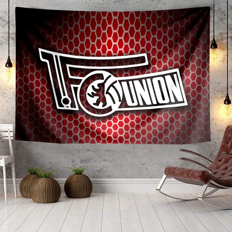 Union Football Emblem Tapestry, Unique Design Tapestry, Wall Decor for Bedroom,Livingroom, Playroom,Heartwarming Fan Holiday Gifts