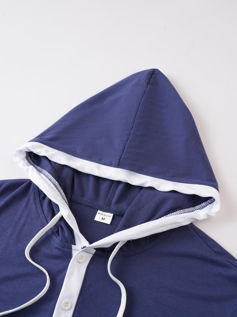Mens Casual Sleeveless Hooded Solid Pullover Tank Top