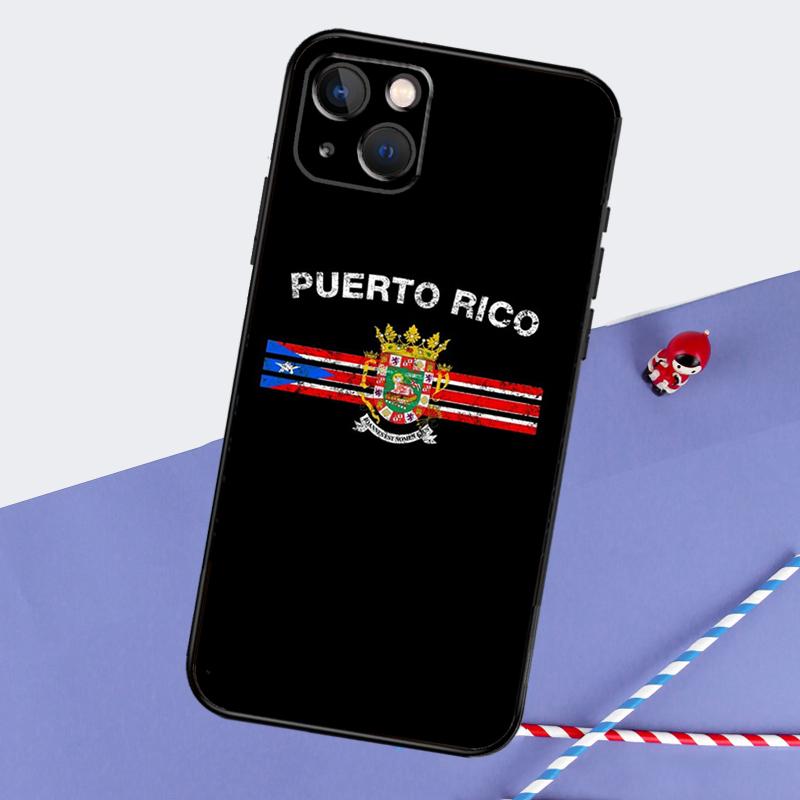 

Puerto Rico Flag Phone Case For iPhone 16 Pro Max 11 13 14 15 Pro Max 12 Mini XR 16 15 Plus 16e Back Cover iPhone 11 Pro