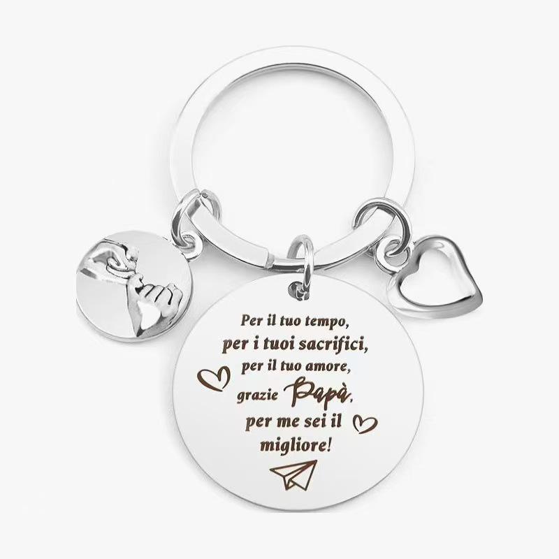 Stainless Steel Engraved Keychain Gift for Mother's Day & Birthdays with DIY Accessories