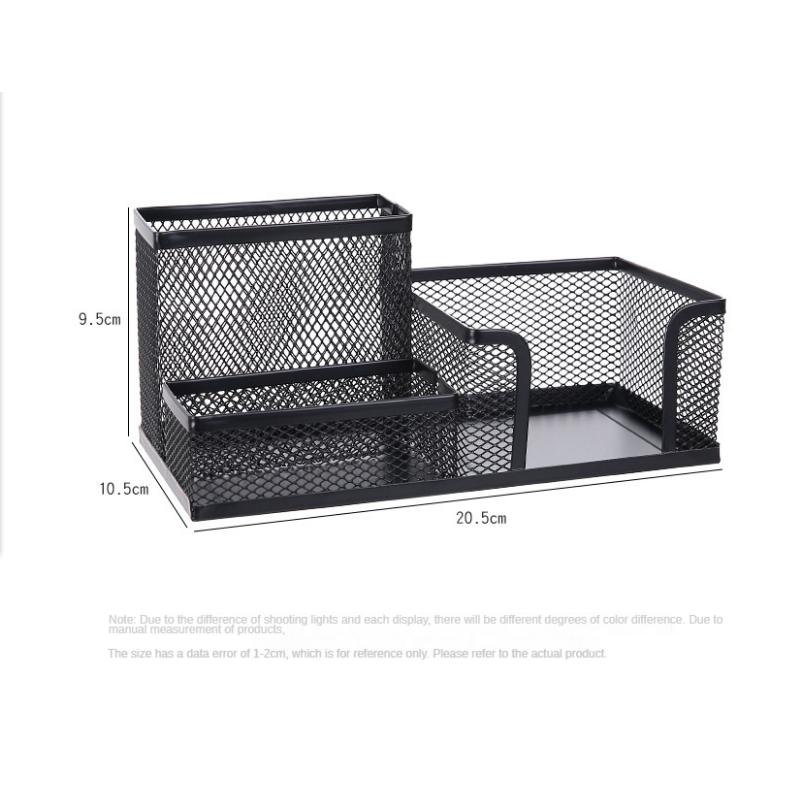 Stationery Pencil Bag Desktop Pencil Bag Creative Metal Mesh Hollow Design Student Color Pencil Large Capacity Pencil Bag